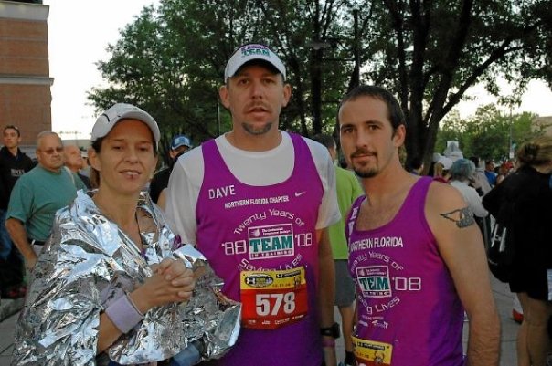 Before the Baltimore Marathon with Michele and Eric