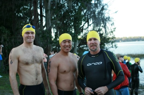 Waiting on race start at Waldo Triathlon