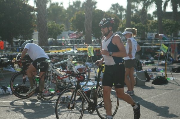 Starting the Bike Course at the Gulf Coast Triathlon