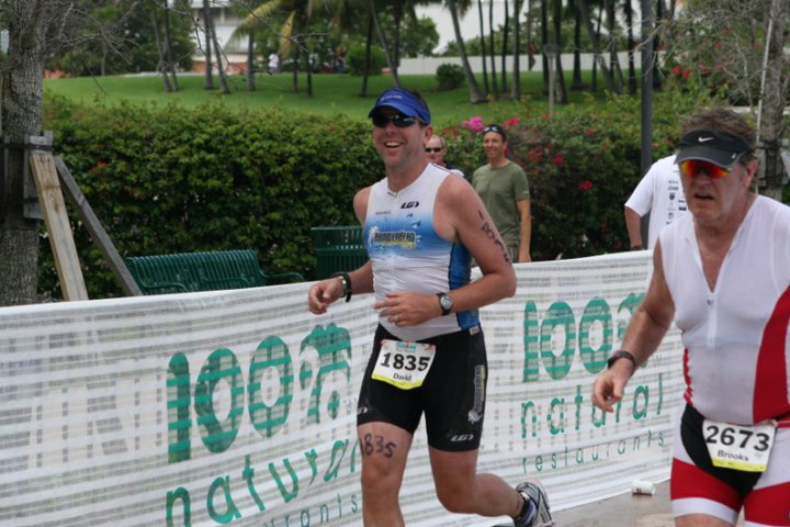 Coming into the Finish Line at Ironman 70.3 Miami.