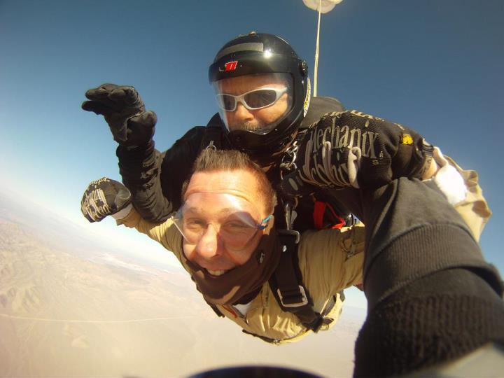 David skydiving in Jean, Nevada, November 2011
