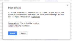 Google: Import Contacts