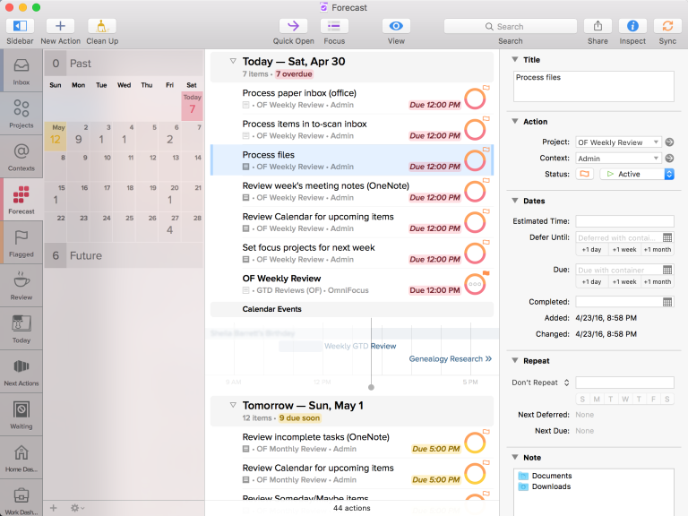 using ithoughtsx with omnifocus