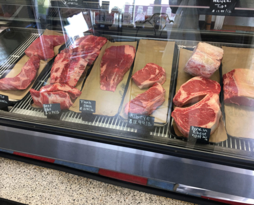 Meat counter at my local butcher shop