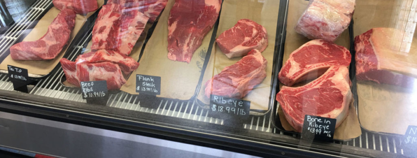 Meat counter at my local butcher shop