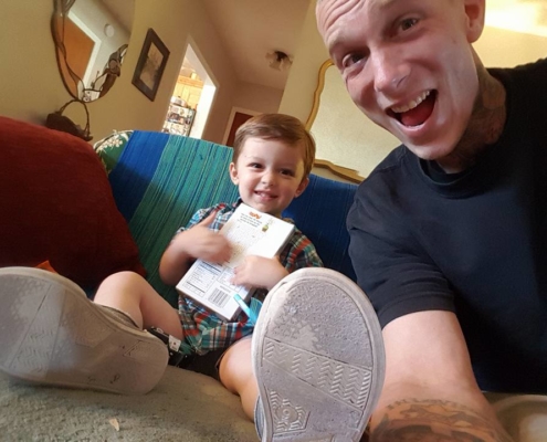 My brother, Brandon, with my son, Brian