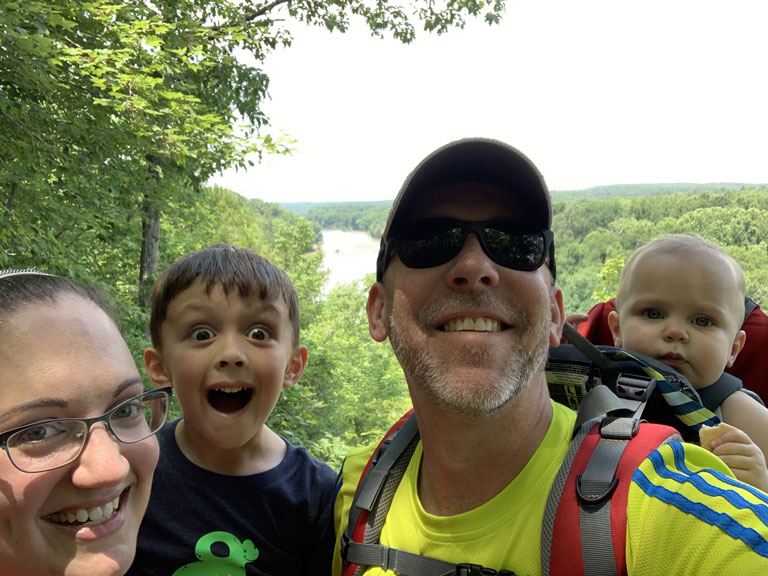 Us at the top of the overlook at Raven Rock
