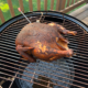 Chicken cooking on the smoker
