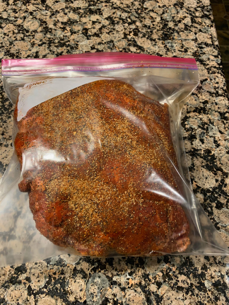Pork butt bagged