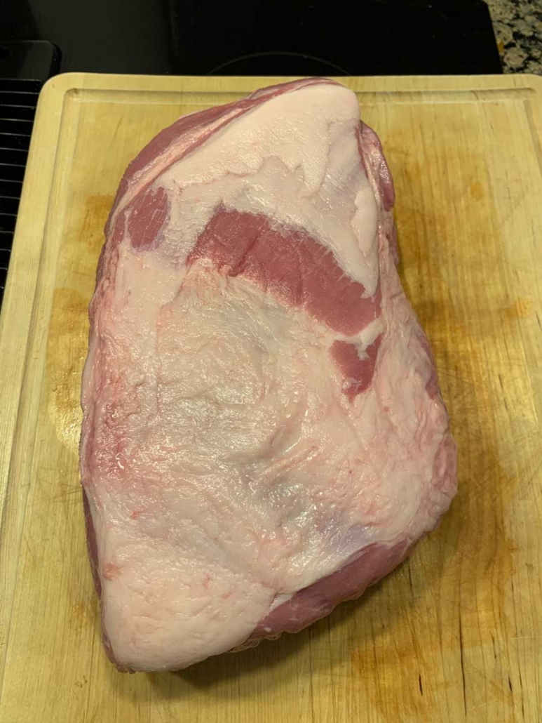 Pork butt prior to trimming