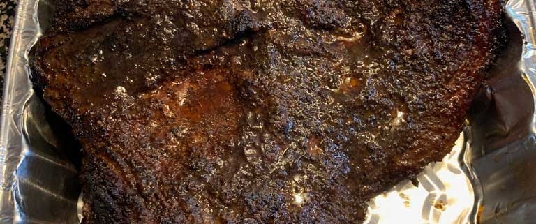 Point in pan, ready for broth and sauce