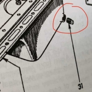 Oil sump plug location on Triumph GT6 Mk1